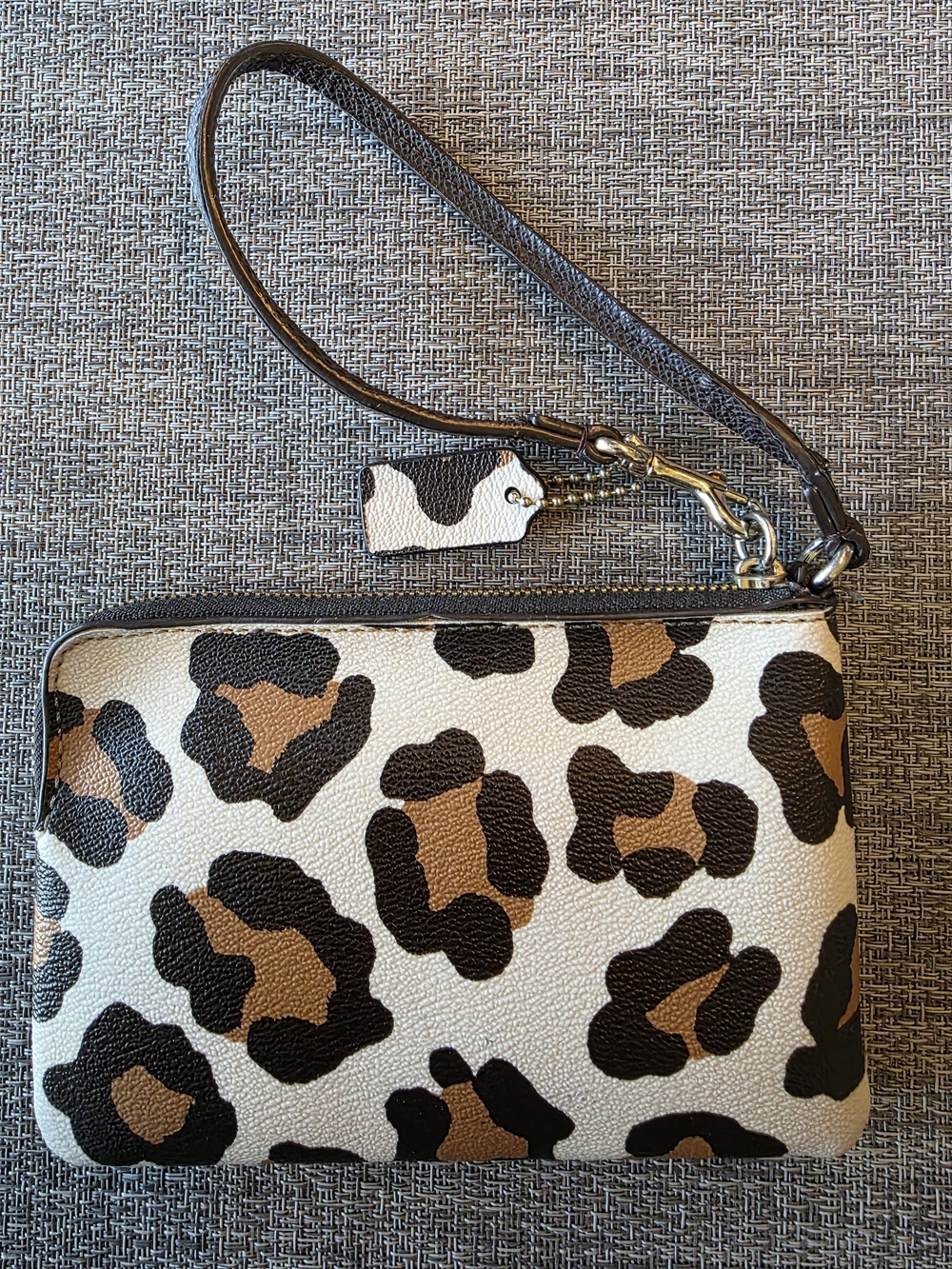 COACH Leopard Print Wristlet Pouch - Picture 3 of 7